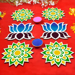 DIY Craft: 6-Inch Rangoli Stencils Set for Festive Decor