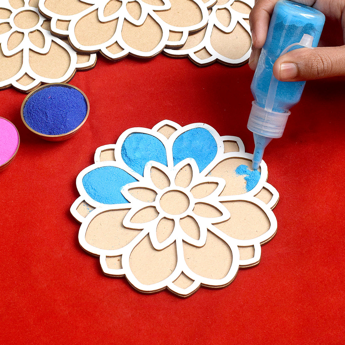 6-Inch Reusable Rangoli Stencil Set of 6 for Festive Decor