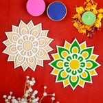 DIY Craft: 6-Inch Rangoli Stencils Set for Festive Decor