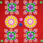 8-Inch Rangoli Stencils: Set of 6 for DIY Decor on Floors and Tables