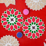 8-Inch Reusable Rangoli Stencils for DIY Decor Set of 6