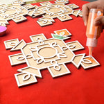 8-Inch Rangoli Stencils: Set of 6 for DIY Decor on Floors and Tables