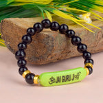 Jai Guru Ji Round Pearl Bracelet, Handmade Bracelets for Men and Women