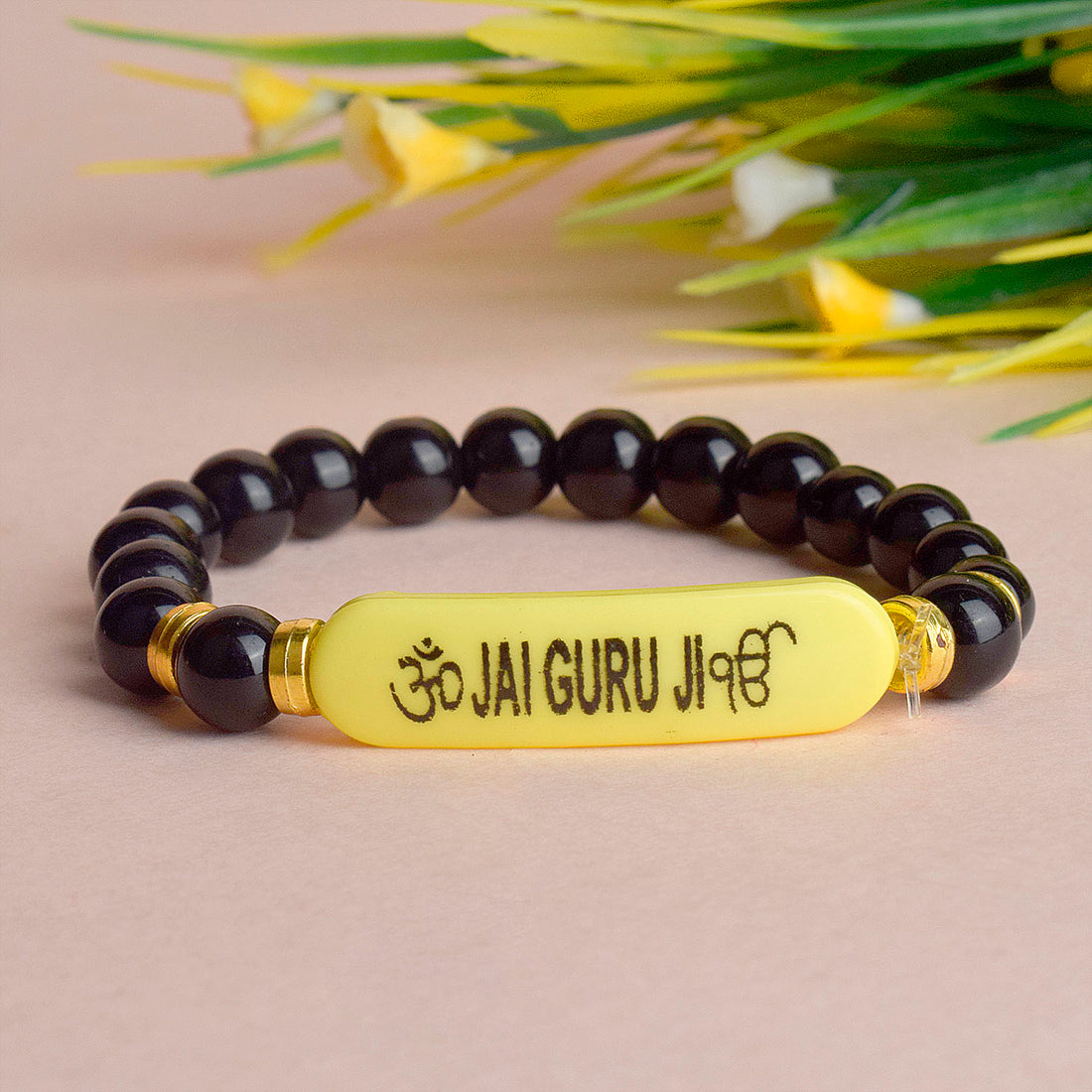 Jai Guru Ji Round Pearl Bracelet, Handmade Bracelets for Men and Women