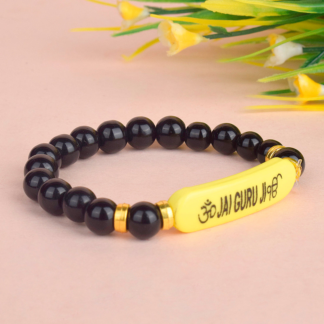 Jai Guru Ji Round Pearl Bracelet, Handmade Bracelets for Men and Women