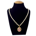 Jai Guruji Swaroop Mala – White & Golden Beads