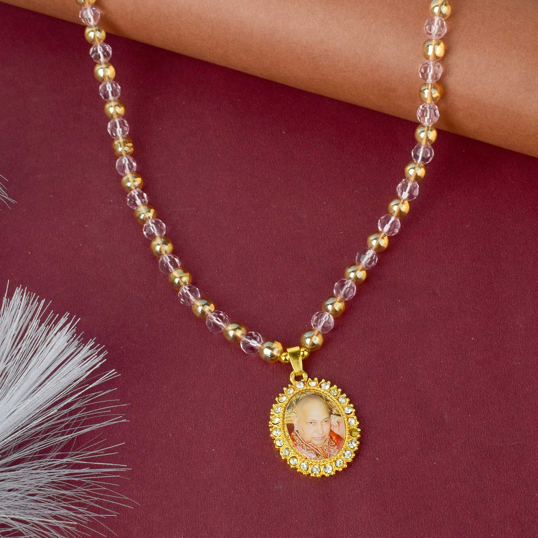Jai Guruji Swaroop Mala – Golden & Coloured Beads (Assorted)