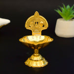 5 – 5.5 Inch Vishnu Stand Brass Diya with Stand