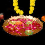 Metal Lotus Shape Urli for Decor With Floating Diya (Pack of 3)