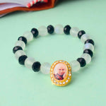 Elegant White & Black Beads – Guruji Swaroop Bracelet