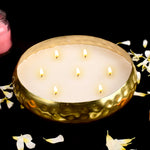 Decorative Brass Scented Candle Urli for Elegant Indian Decor