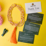 Premium Hakik Jap Mala aventurine Crystal Peach