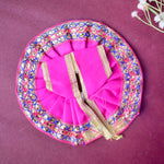 Enchanting Multicolour Laddu Gopal Dress with Golden Border