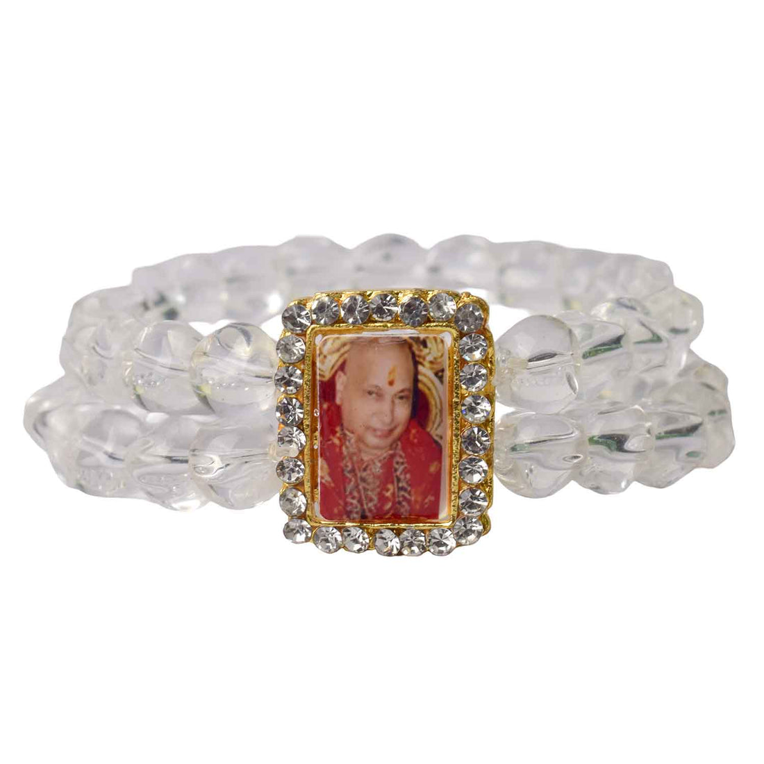 Guruji Bracelet White Beads (Assorted) – Pink & White