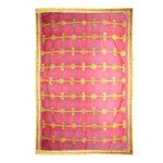 Beautiful Mata Ki Chunri with intricate golden embroidery in vertical patterns, featuring floral and swirl motifs. Measuring 225 cm (89 inches) in length and 104 cm (41 inches) in height, this Chunri is perfect for Devi puja, temple offerings, and festive occasions like Navratri and Durga Puja. The shimmering golden border enhances its divine appeal.

Shop Big Size Mata Ki Chunri, Devi Chunri for Puja, and more at Satvik Store. An ideal offering for temple rituals and sacred ceremonies