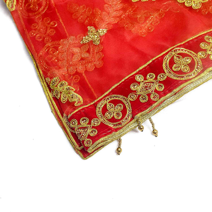 Enhance your spiritual rituals with this beautiful Mata Ki Chunri, designed with intricate golden winged motifs. Measuring 212 cm (83.5 inches) in length and 102 cm (40 inches) in height, this Chunri is crafted from premium-quality fabric with delicate gold detailing. Ideal for Navratri, Durga Puja, temple offerings, and home decor, it adds a divine touch to your prayers and celebrations.

🛍️ Shop authentic Mata Ki Chunris, Devi Chunaris, and more at Satvik Store for all your pooja and festive essentials. 