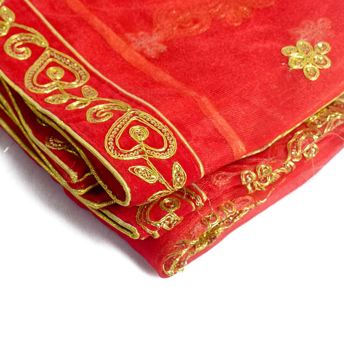 Elegant Mata Ki Chunri with Golden Floral Motifs – Perfect for Devi Puja and Festive Decor

Enhance your spiritual rituals with this beautiful Mata Ki Chunri, adorned with intricate golden floral motifs. Measuring 214 cm (84 inches) in length and 103 cm (40.5 inches) in height, this Chunri is made from premium-quality fabric with rich gold detailing. Ideal for Navratri, Durga Puja, temple offerings, and festive decor, it adds a divine touch to your prayers and celebrations.
Shop authentic Mata Ki Chnni