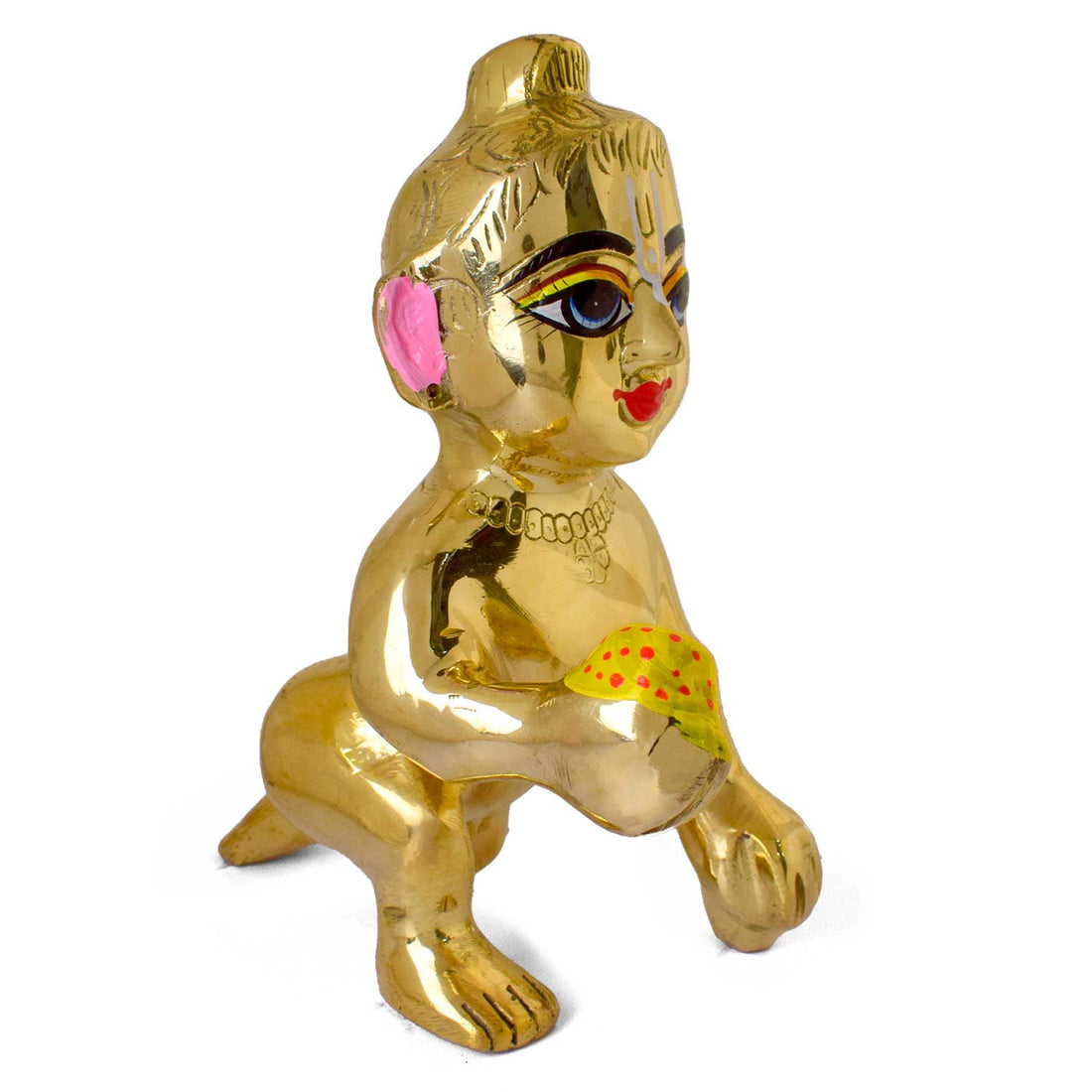 Brass Bal Gopal/Laddu Gopal Idol (Size 10)