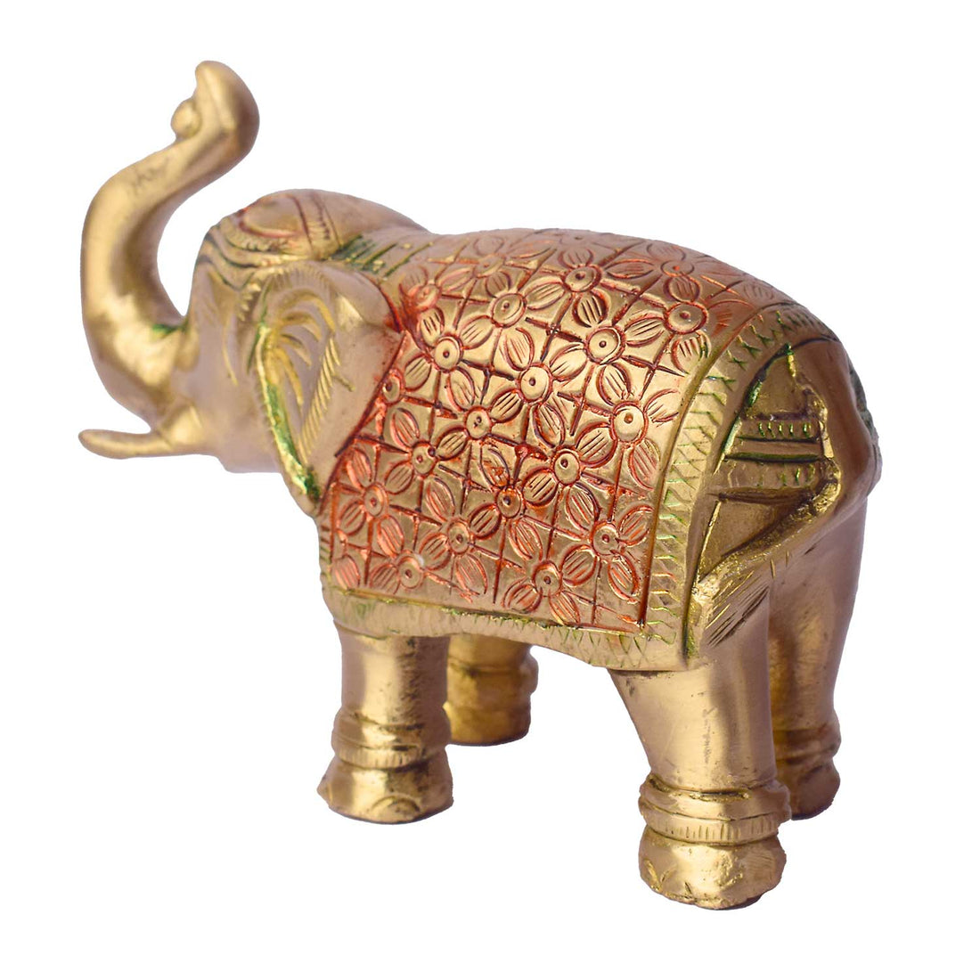 3.1 Inch Brass Elephant Figurine Symbol of Strength and Prosperity