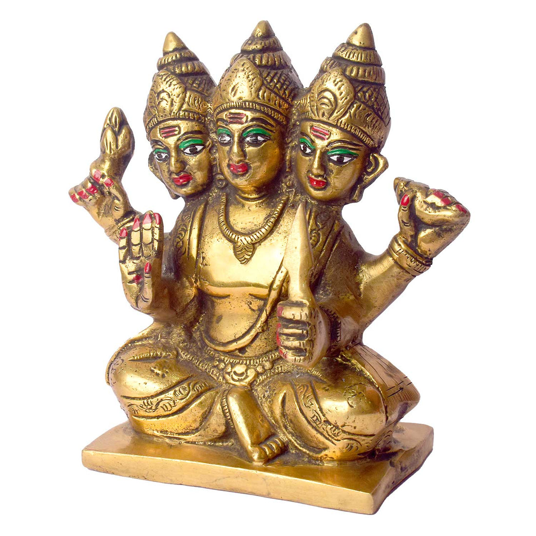 5.9 Inch Exquisite 6 Mukh Kartikey Brass Idol