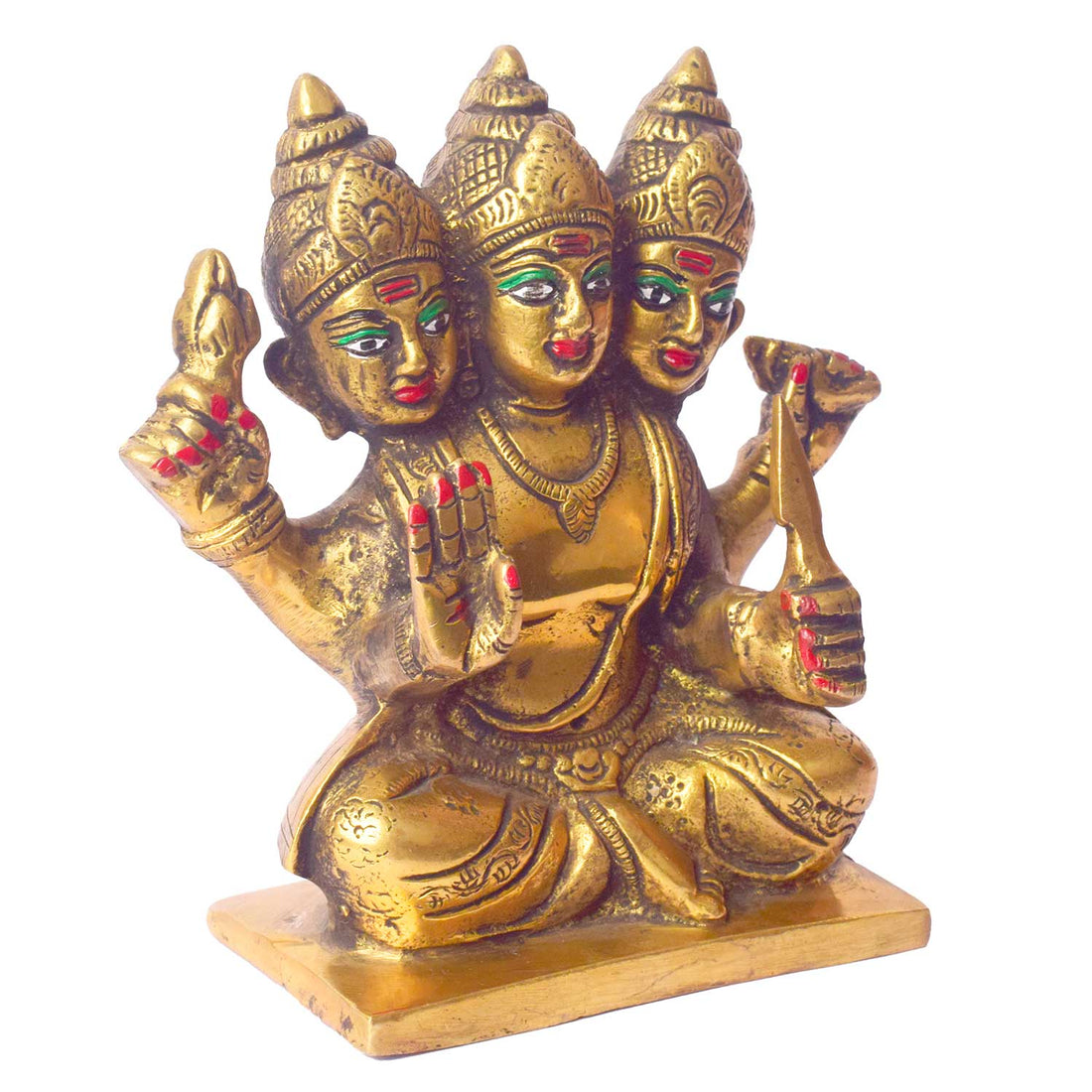 5.9 Inch Exquisite 6 Mukh Kartikey Brass Idol