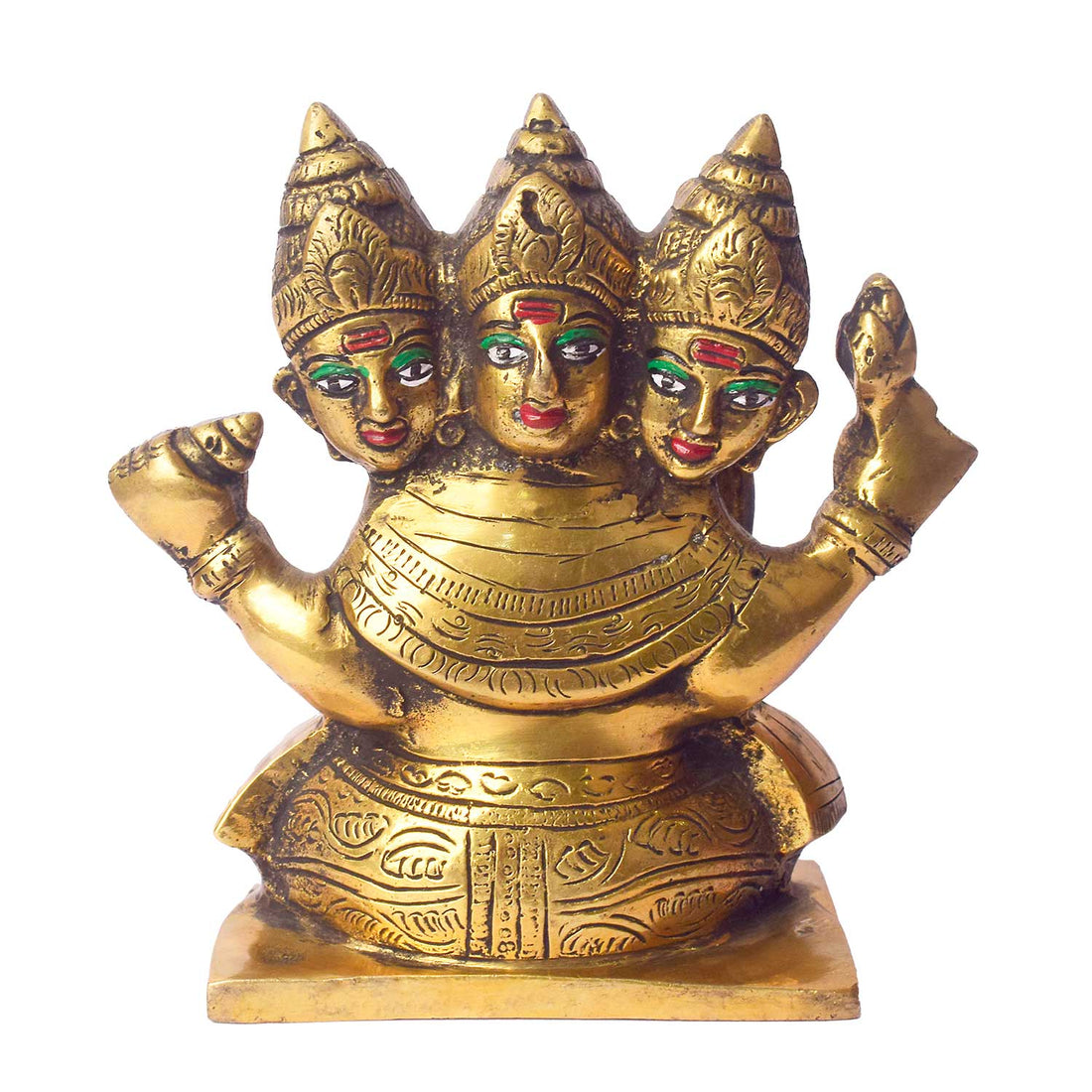 5.9 Inch Exquisite 6 Mukh Kartikey Brass Idol