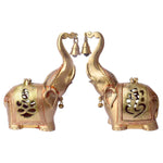10.6 Inch Brass Elephant Tealight Holder with Bell