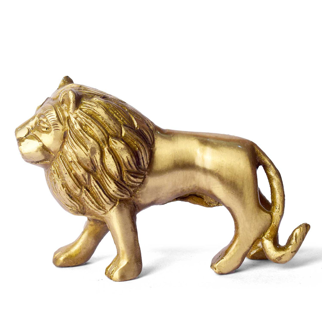 3 Inch Handcrafted Brass Lion: Icon of Strength and Bravery