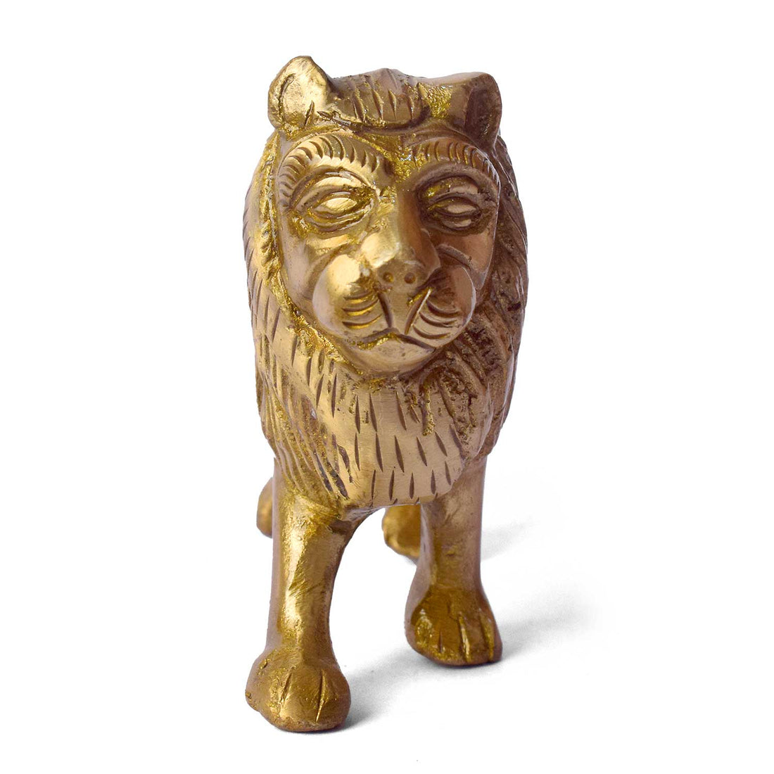 3 Inch Handcrafted Brass Lion: Icon of Strength and Bravery