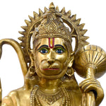 53 Inch Veer Hanuman Brass Murti – Sacred Bajrangbali Idol