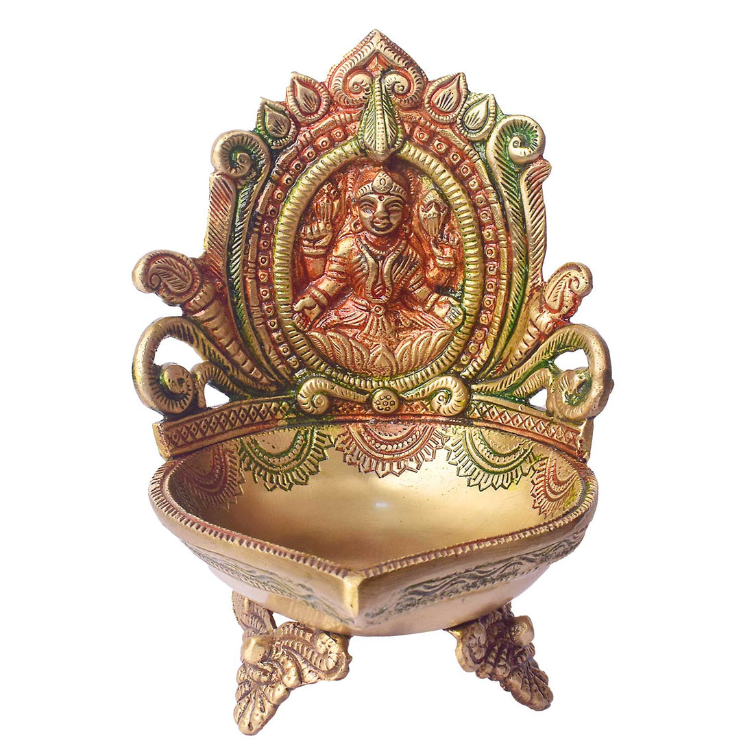 7.1 Inch Handcrafted Kamakshi Diya for Diwali & Pooja
