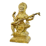 29 Inch Veena Saraswati Brass Murti – Goddess of Wisdom & Music