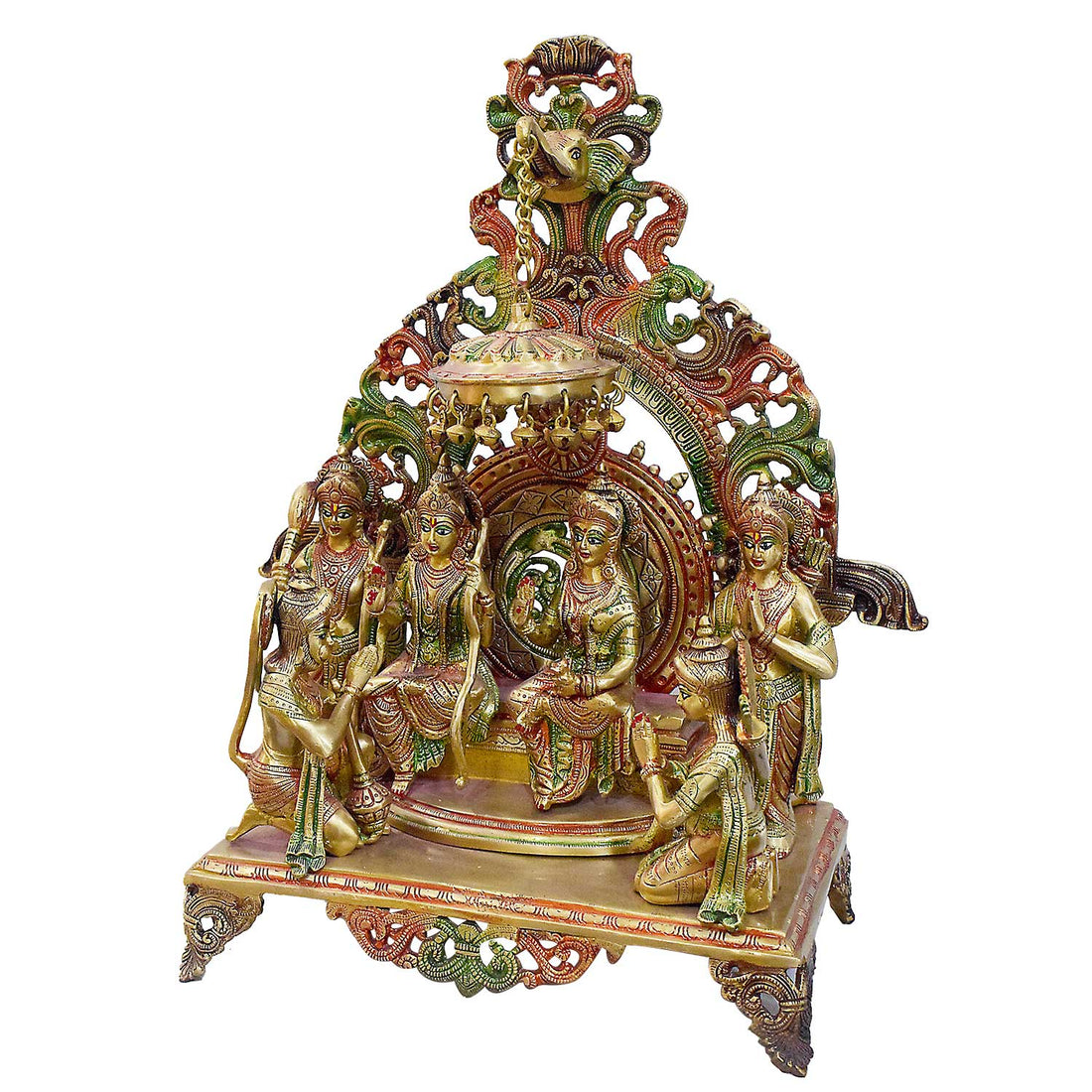23 Inch Shree Ram Darbar Murti – Ram, Sita, Lakshman, Hanuman Brass Idol