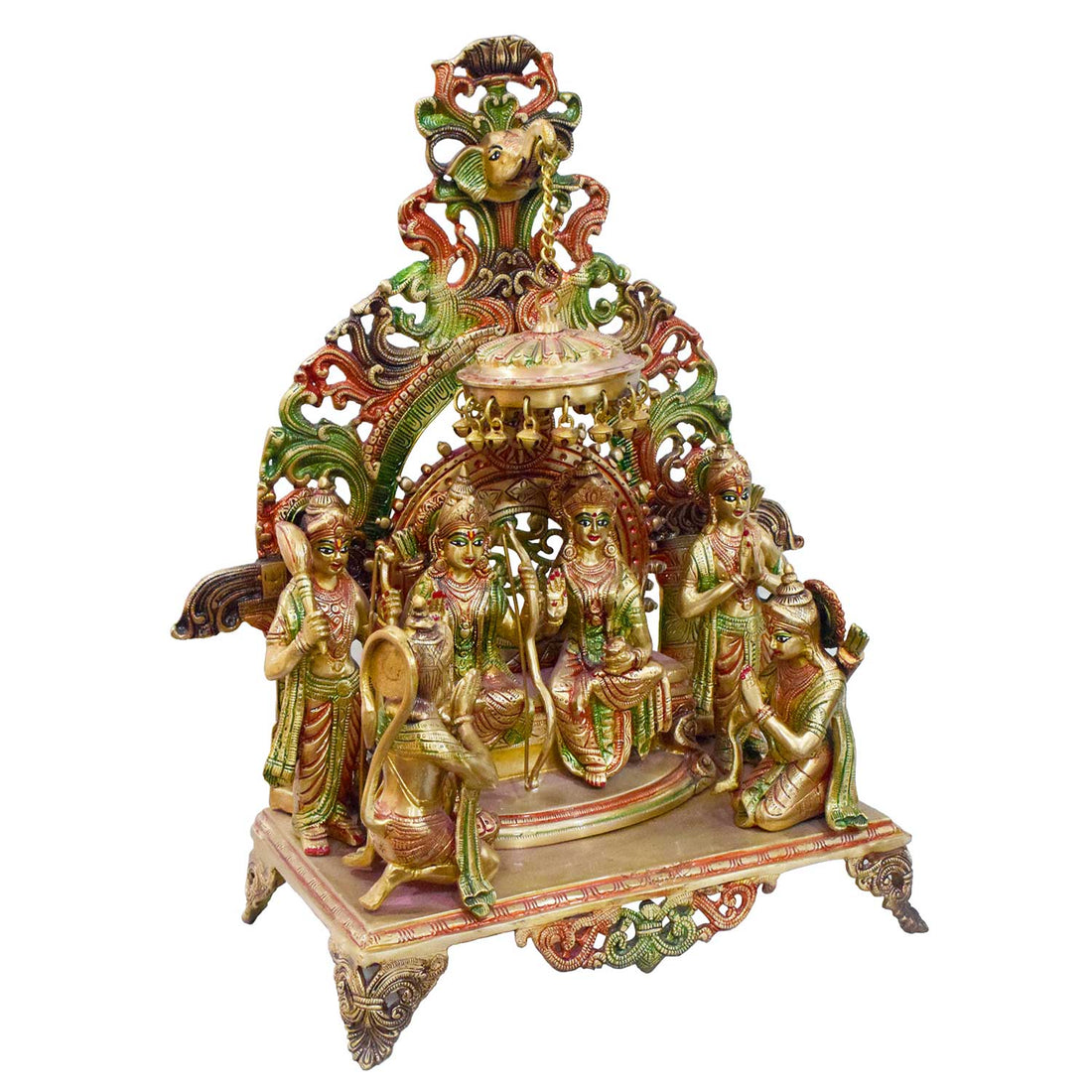 23 Inch Shree Ram Darbar Murti – Ram, Sita, Lakshman, Hanuman Brass Idol
