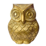 6.9 Inch Brass Engraved Owl (Lakshmi Vaahan) Statue