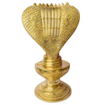 14.2 Inch Brass Shivling with Nag Hood – Ideal for Shivratri