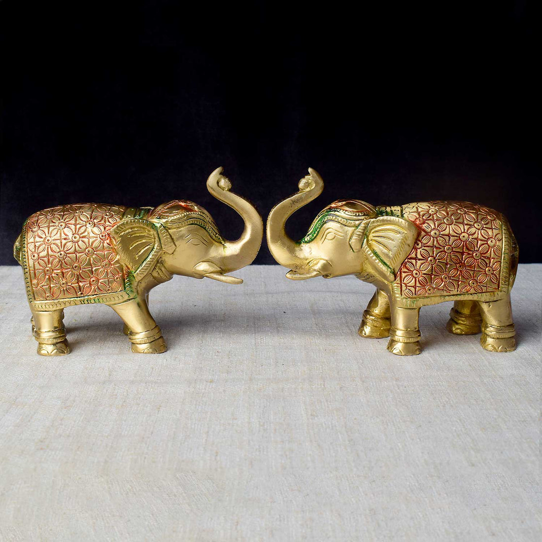 3.1 Inch Brass Elephant Figurine Symbol of Strength and Prosperity