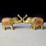 3.1 Inch Brass Elephant Figurine Symbol of Strength and Prosperity