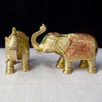 3.1 Inch Brass Elephant Figurine Symbol of Strength and Prosperity