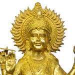 58 Inch Large Monumental Brass Durga Mata Riding Lion Statue