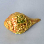 2.1 Inch Engraved Brass Shankh - Symbol of Prosperity