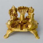 2 Inch Divine Brass Shiv Parivar with Shivling