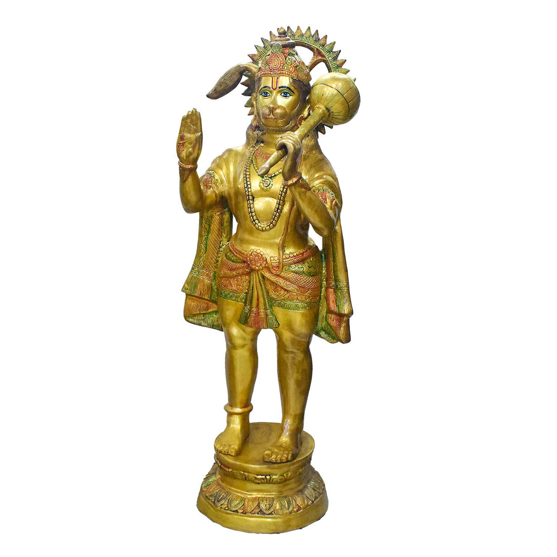 51 Inch Large Brass Powerful Hanuman Statue