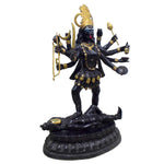 43 Inch Large Brass Goddess Kali Statue Standing on Shiva