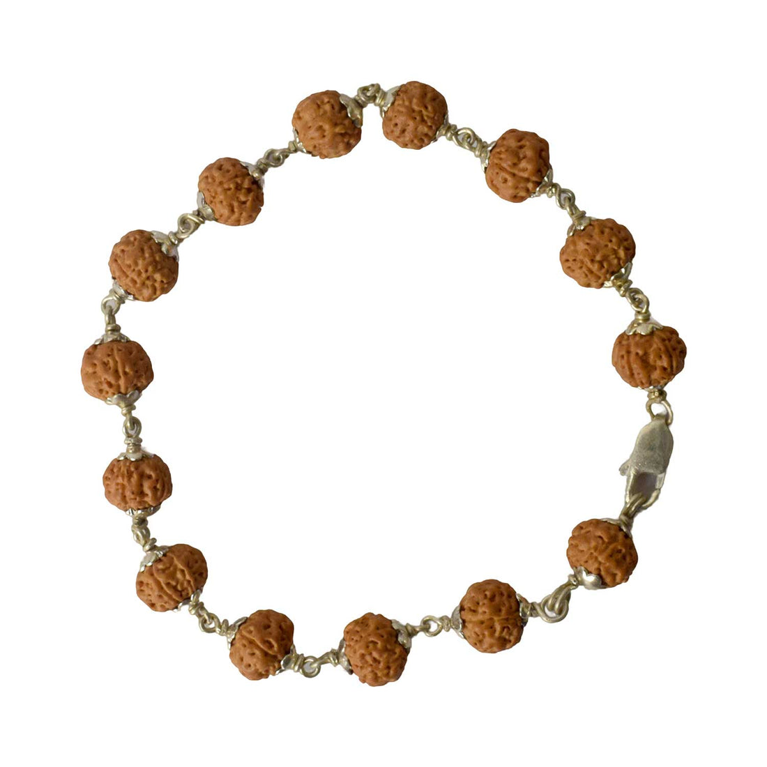 925 Silver Hallmarked 5 Mukhi Rudraksha Bracelet