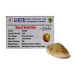 Certified Natural Machh Mani in Golden Finish for Divine Protection