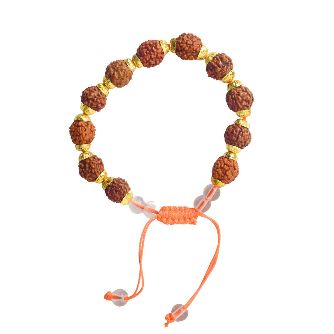 Rudraksha Bracelet with Brass Capping – Sacred Protection