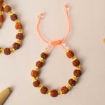 Rudraksha Bracelet with Brass Capping – Sacred Protection