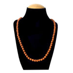 5 Mukhi Rudraksha Mala  Natural Brown 8mm Beads for Meditation