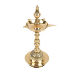 9.5 Inch Embossed Kalash Kerala Brass Diya
